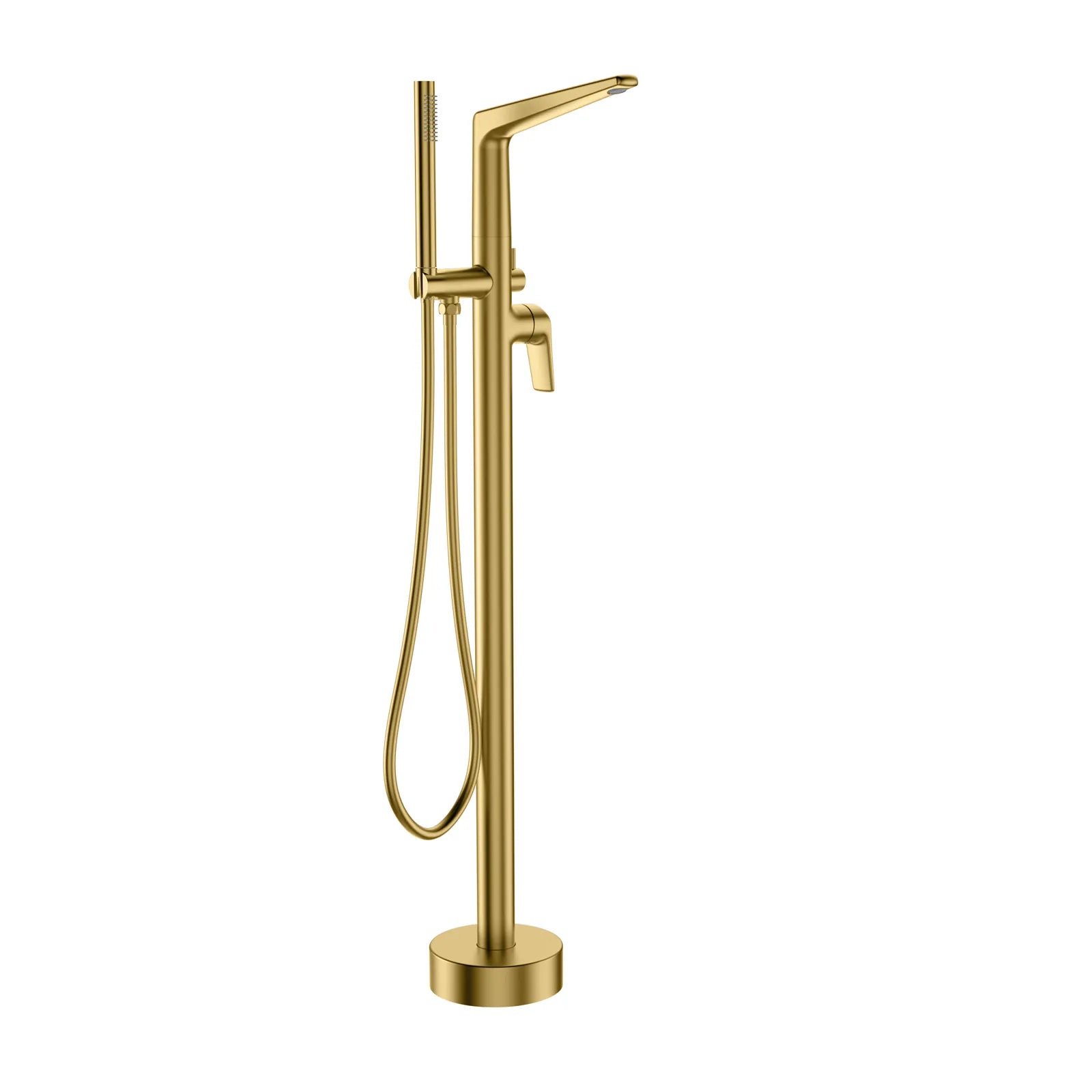 Kris Luxury Free Standing Bathtub Faucet with Hand Shower-TF021070 Brushed Gold