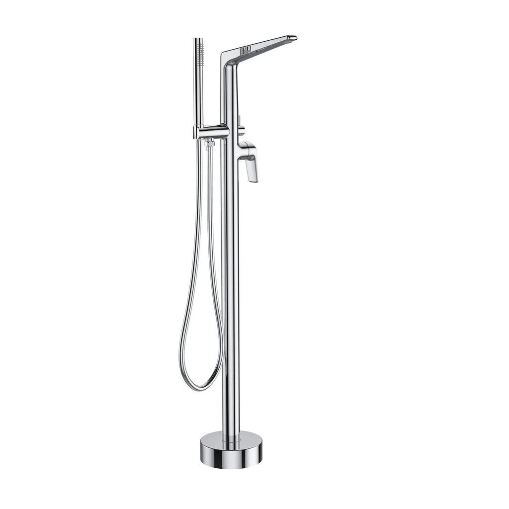 Kris Luxury Free Standing Bathtub Faucet with Hand Shower-TF021070 Chrome