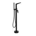 Kris Luxury Free Standing Bathtub Faucet with Hand Shower-TF021070 Matte Black