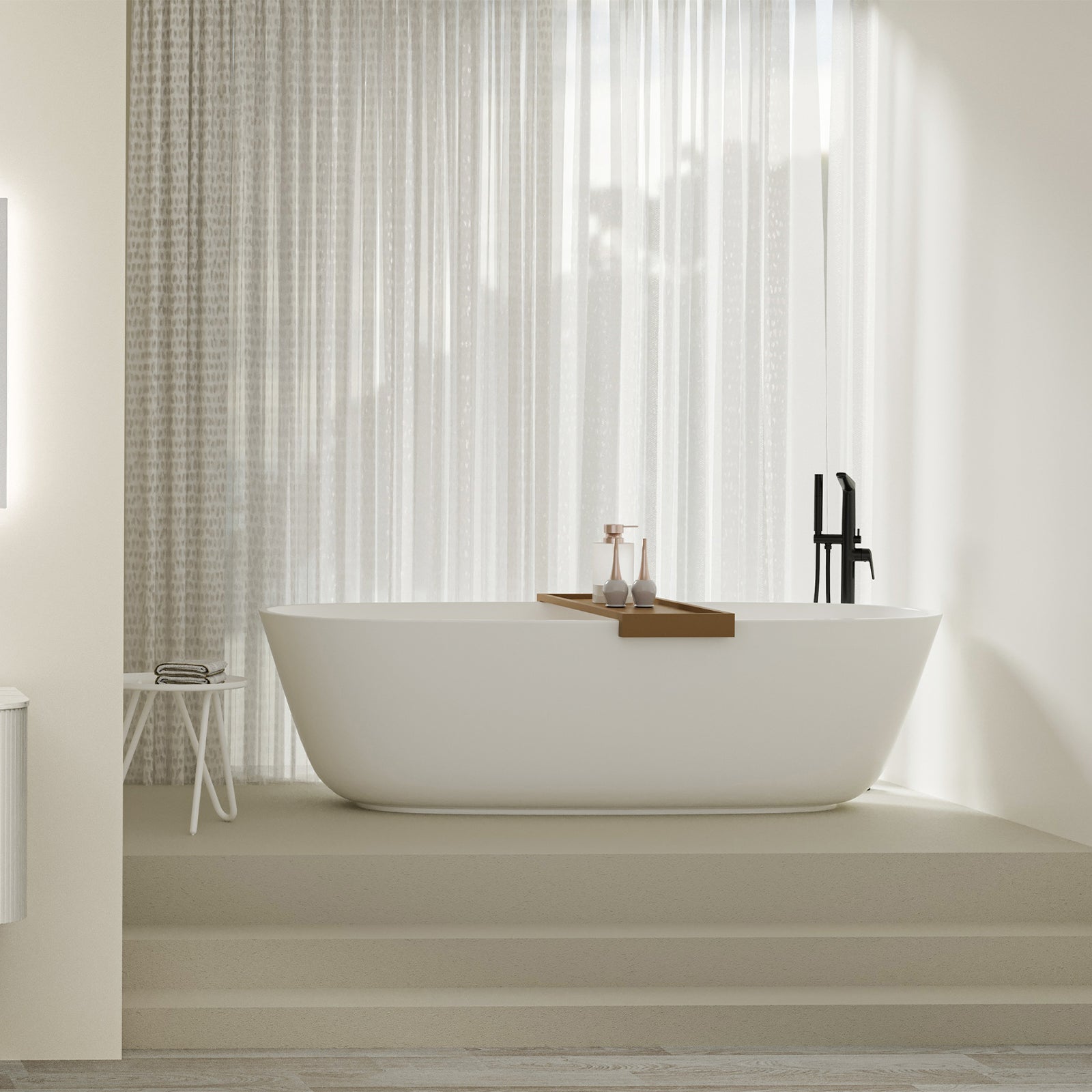 Kris Luxury Free Standing Bathtub Faucet with Hand Shower-TF021070