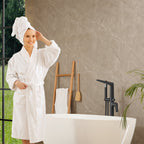 Kris Luxury Free Standing Bathtub Faucet with Hand Shower-TF021070