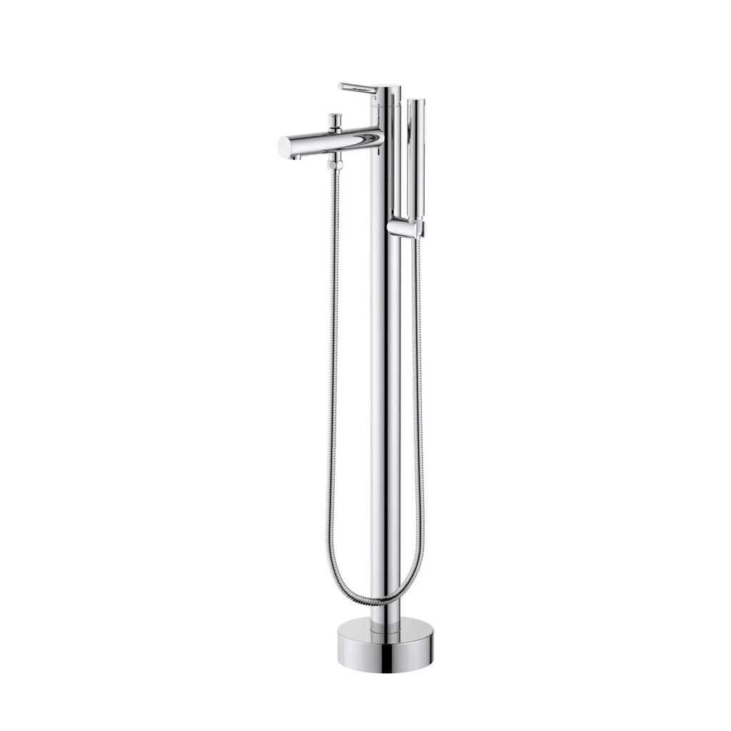 Single Lever Handle Floor Mounted Tub Filler With Handshower-TF021105 Chrome