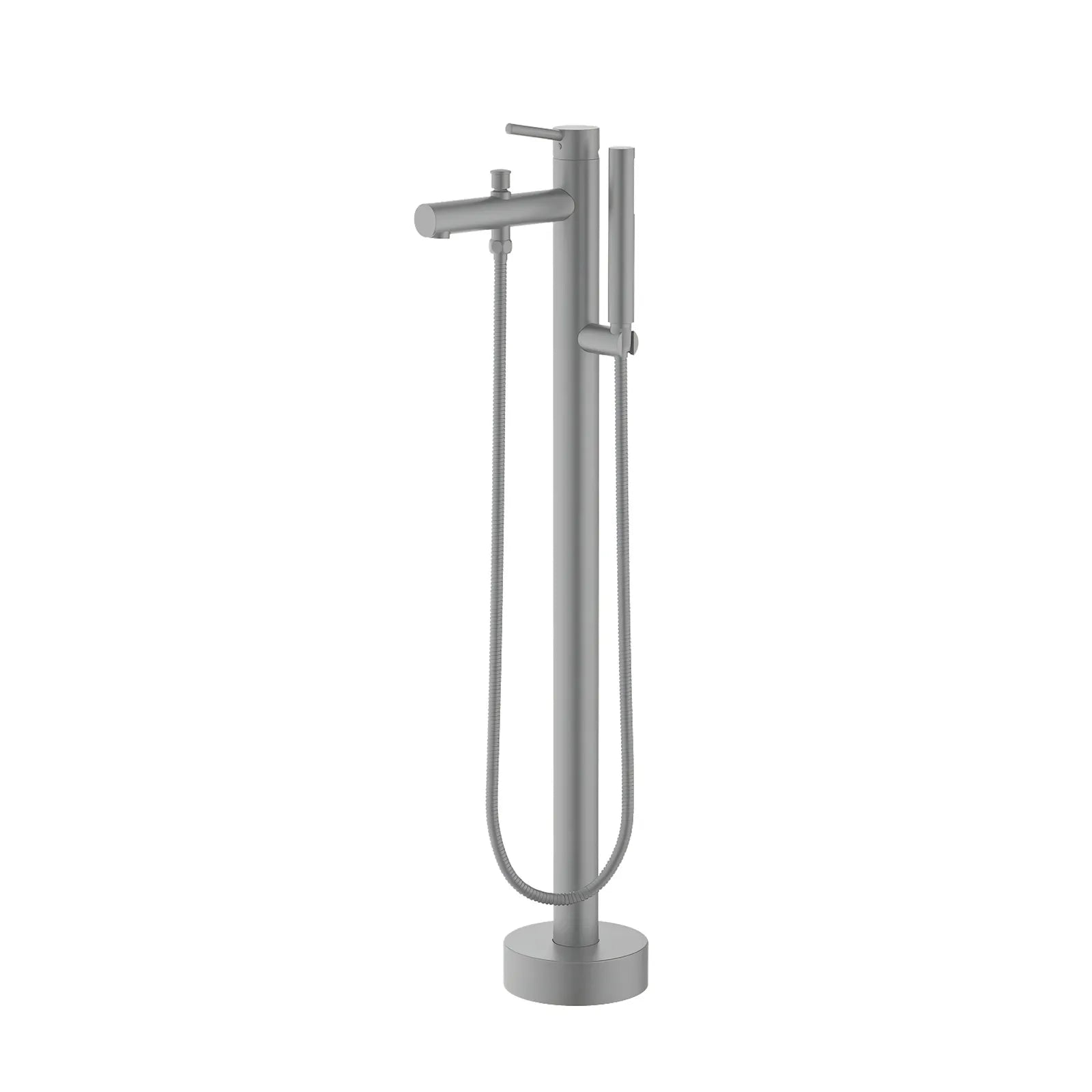 Single Lever Handle Floor Mounted Tub Filler With Handshower-TF021105 Brushed Gun Metal