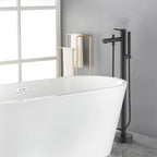 Single Lever Handle Floor Mounted Tub Filler With Handshower-TF021105