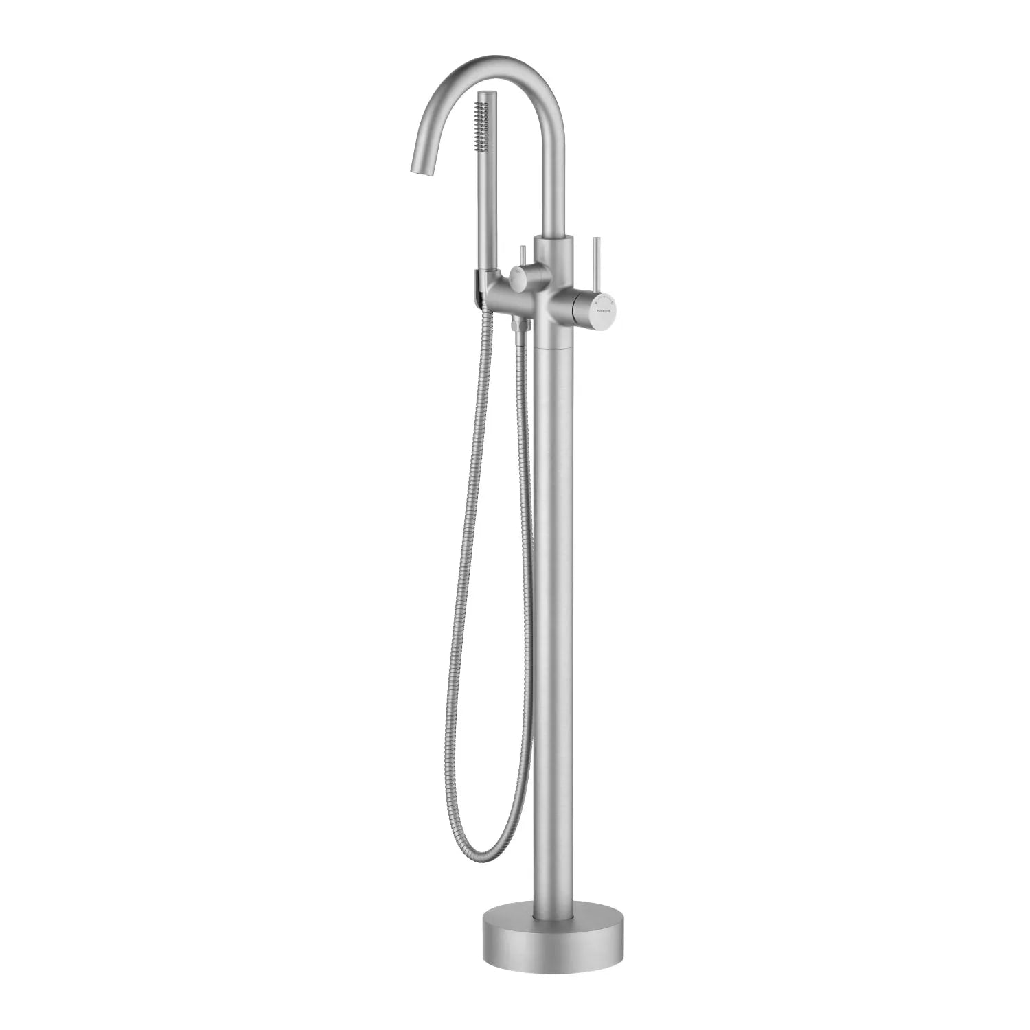 Circular AXTOR Free Standing Bathtub Faucet – with Handheld Shower – TF021204 Brushed Nickel