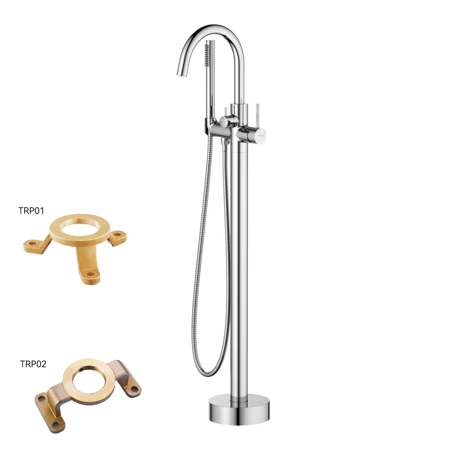 Circular AXTOR Free Standing Bathtub Faucet – with Handheld Shower – TF021204