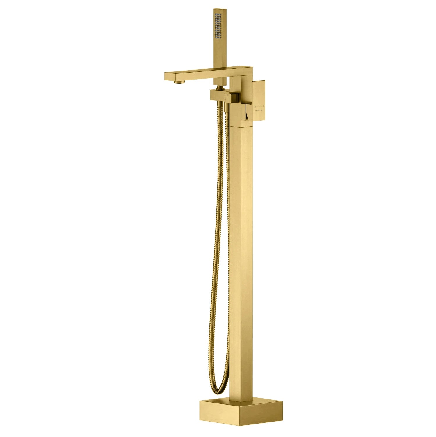 TF021300 Floor Mounted Bathtub Faucet with Hand Shower Brushed Gold