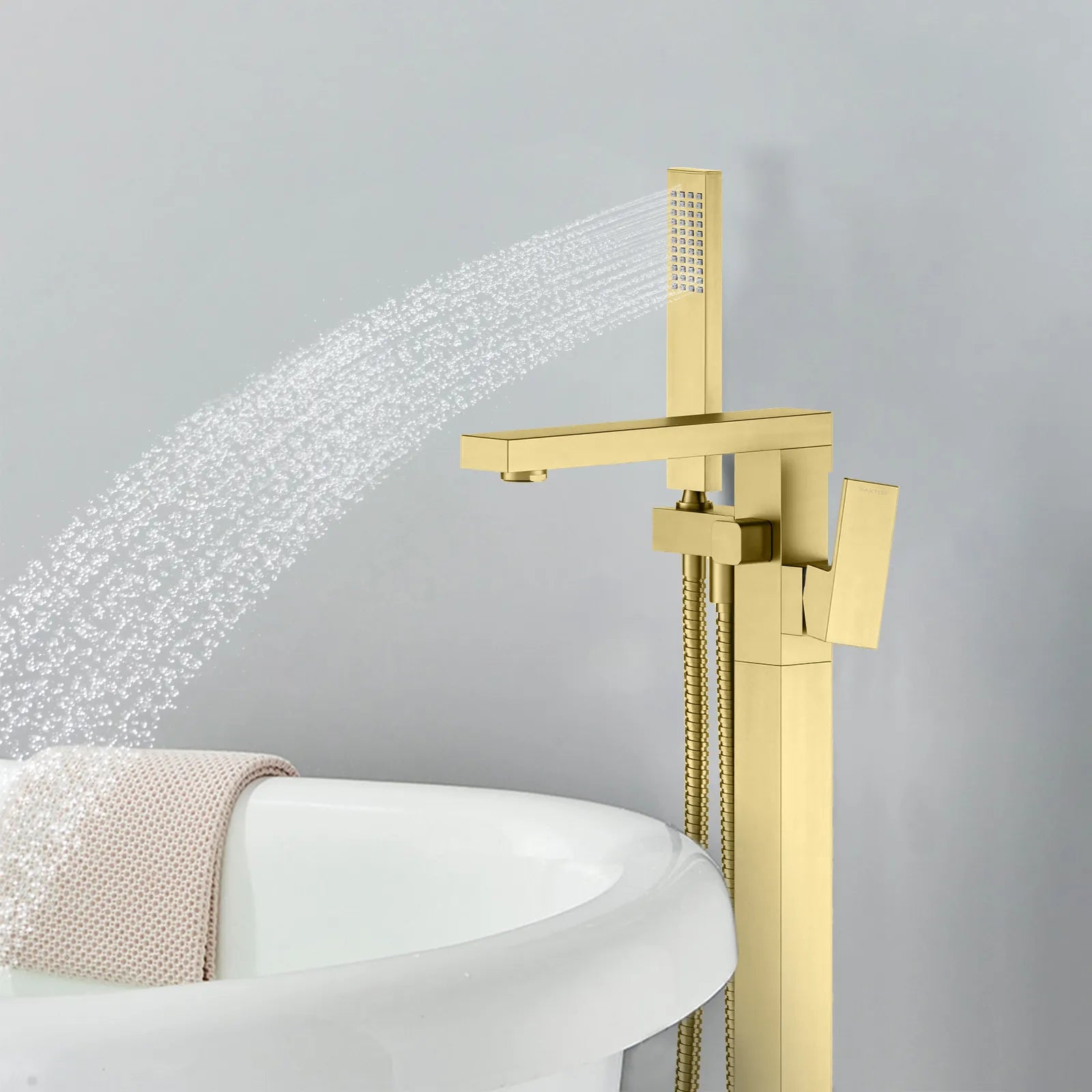 TF021300 Floor Mounted Bathtub Faucet with Hand Shower