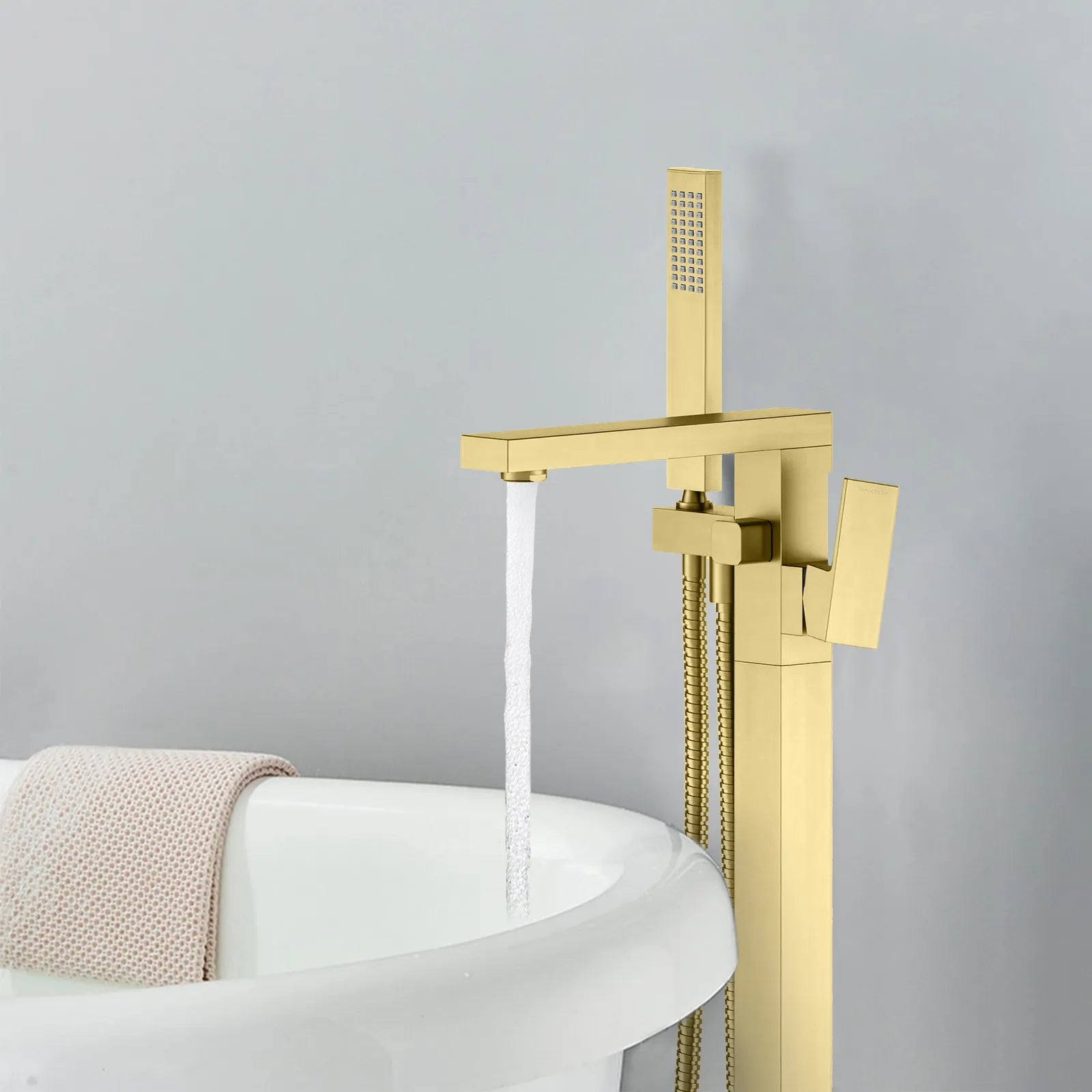 TF021300 Floor Mounted Bathtub Faucet with Hand Shower