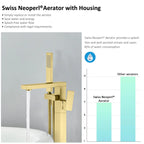 TF021300 Floor Mounted Bathtub Faucet with Hand Shower