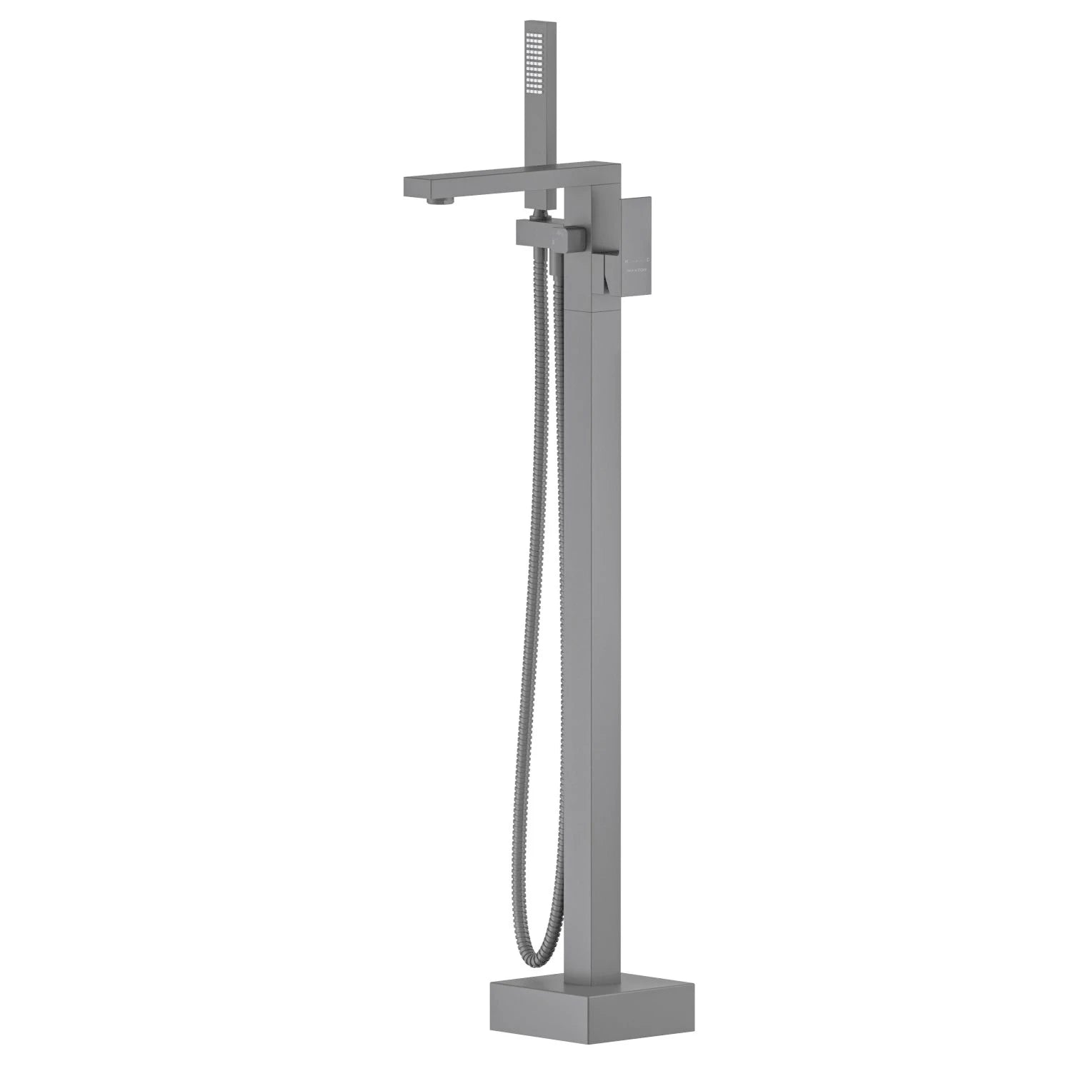 TF021300 Floor Mounted Bathtub Faucet with Hand Shower Brushed Gun Metal