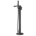 TF021300 Floor Mounted Bathtub Faucet with Hand Shower Matte Black