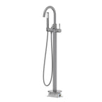 Circular Freestanding Floor Mount Tub Filler with Handshower-TF021304 Brushed Gun Metal