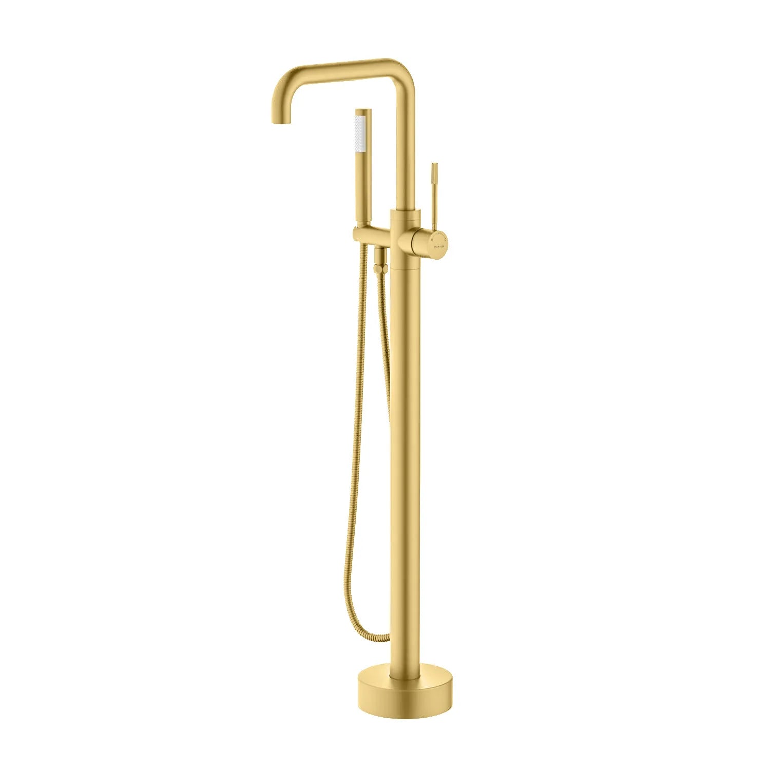 Circular Freestanding Bathtub Faucet With Brass Tripod Installation-TF021305 Brushed Gold
