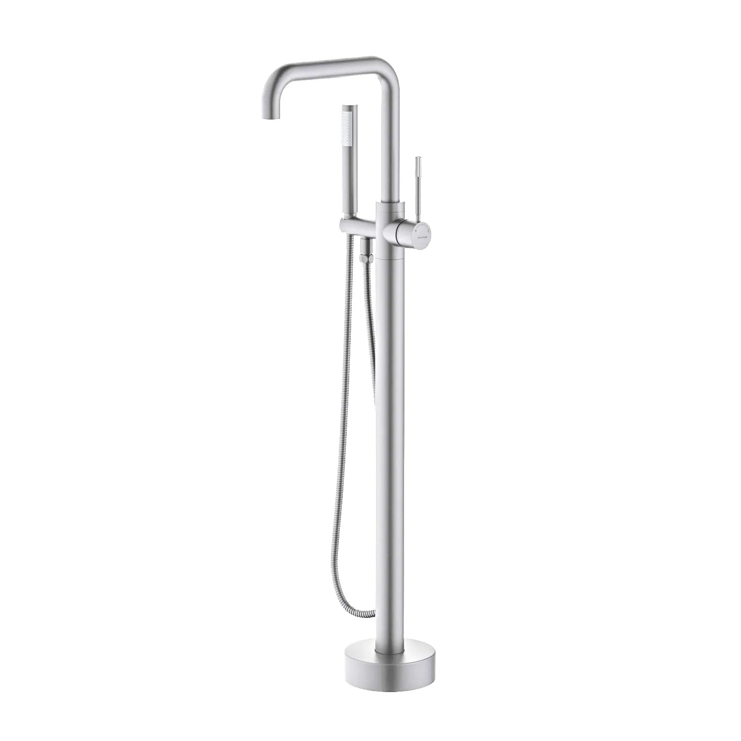 Circular Freestanding Bathtub Faucet With Brass Tripod Installation-TF021305 Brushed Nickel
