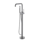Circular Freestanding Bathtub Faucet With Brass Tripod Installation-TF021305 Brushed Gun Metal