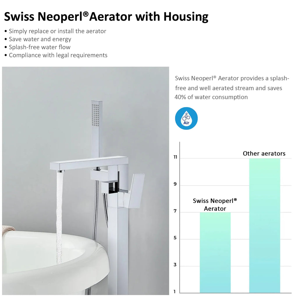 Freestanding bathtub faucet with hand shower TF021400