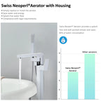 Freestanding bathtub faucet with hand shower TF021400