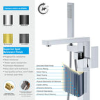 Freestanding bathtub faucet with hand shower TF021400
