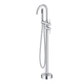 Circular Free Standing Bathtub Faucet with Hand Shower TF021404 Chrome