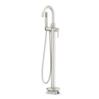 2 Way Free Standing Bathtub Faucet with Hand Shower – Floor Mounted Tub Filler – TF022031 Brushed Nickel