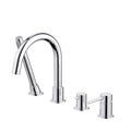 Circular Deck Mounted Bathtub Faucet with Hand Shower-TF20104 Chrome