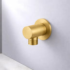 Round Brass Wall Elbow Outlet – 1/2" Male Inlet & Outlet – WE01