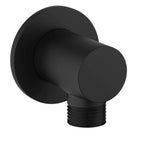 Round Brass Wall Elbow Outlet – 1/2" Male Inlet & Outlet – WE01 Matte Black