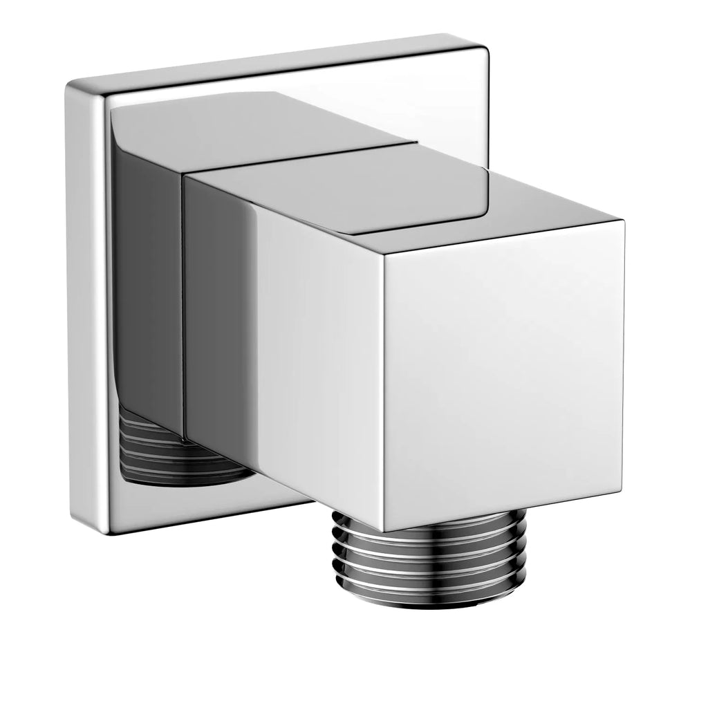 Square Brass Wall Elbow Outlet – 1/2" Male Inlet & Outlet – WE02 Chrome