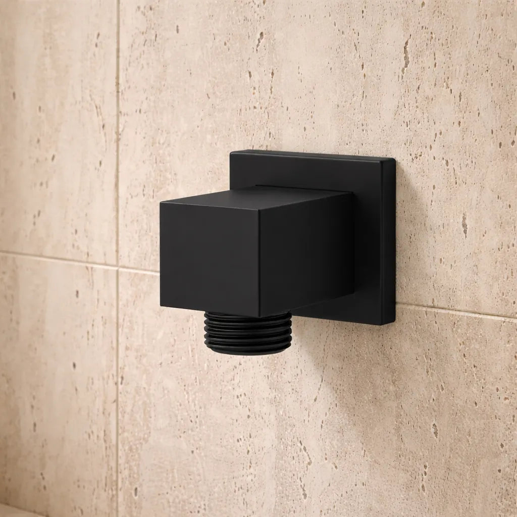 Square Brass Wall Elbow Outlet – 1/2" Male Inlet & Outlet – WE02