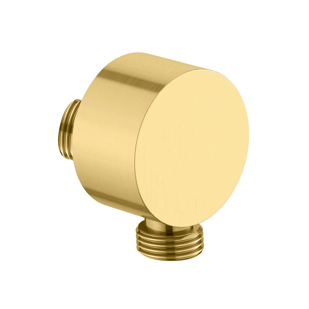 Round Brass Wall Elbow Outlet – 1/2" Male Inlet & Outlet – WE03