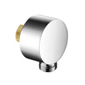 Round Brass Wall Elbow Outlet – 1/2" Male Inlet & Outlet – WE03 Chrome