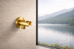 Brass Wall Elbow with Shower Holder – 1/2" Male Inlet & Outlet – WE05