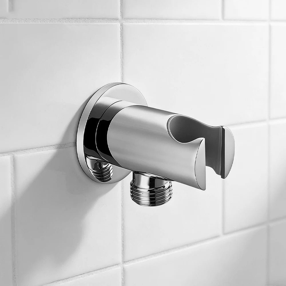 Brass Wall Elbow with Shower Holder – 1/2" Male Inlet & Outlet – WE05