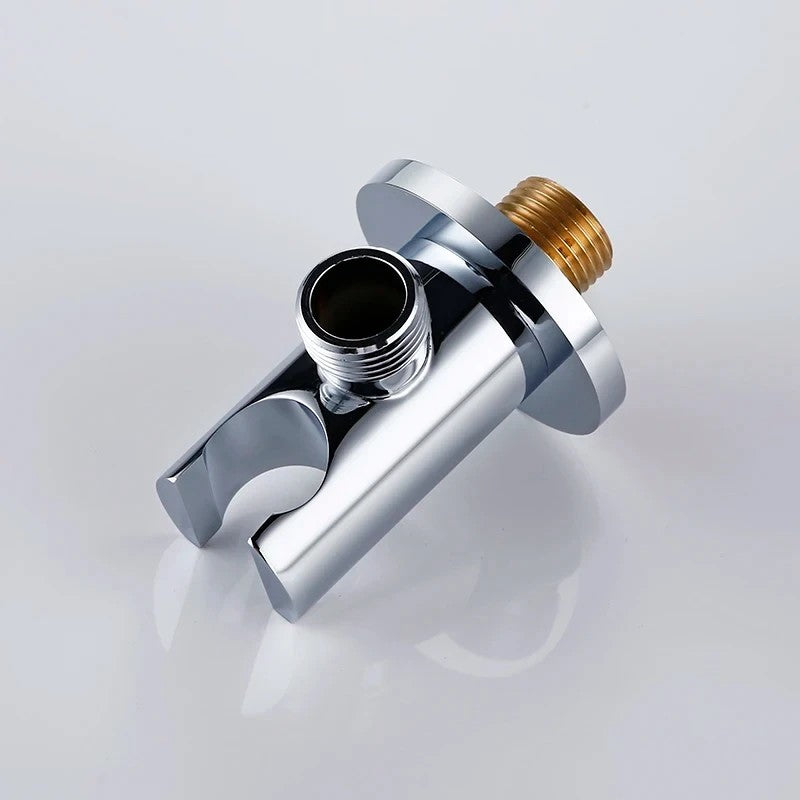 Brass Wall Elbow with Shower Holder – 1/2" Male Inlet & Outlet – WE05