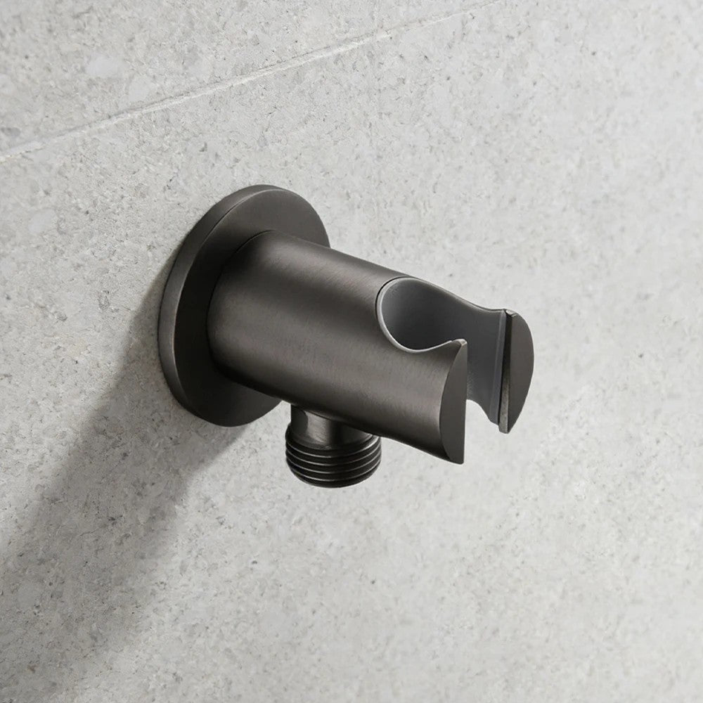 Brass Wall Elbow with Shower Holder – 1/2" Male Inlet & Outlet – WE05