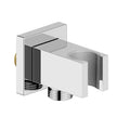 Square Brass Wall Elbow with Shower Holder – 1/2" Male Inlet & Outlet – WE07 Chrome