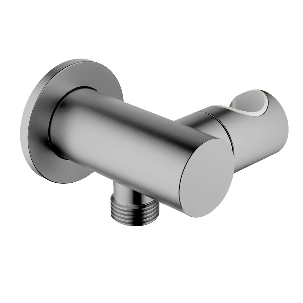 Brass Wall Elbow with Adjustable Shower Holder – 1/2" Male Inlet & Outlet – WE09