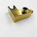 Square Brass Wall Elbow with Adjustable Shower Holder – 1/2" Male Inlet & Outlet – WE10