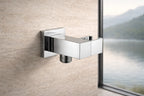 Square Brass Wall Elbow with Adjustable Shower Holder – 1/2" Male Inlet & Outlet – WE10