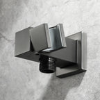 Square Brass Wall Elbow with Adjustable Shower Holder – 1/2" Male Inlet & Outlet – WE10