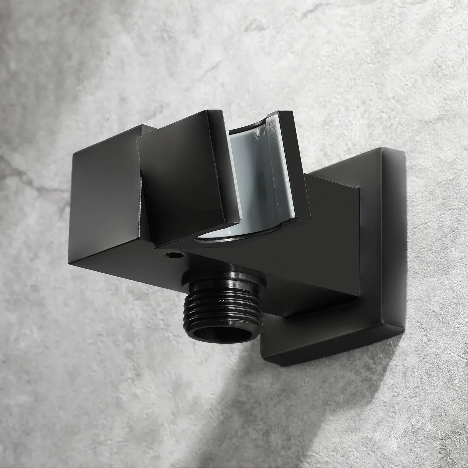Square Brass Wall Elbow with Adjustable Shower Holder – 1/2" Male Inlet & Outlet – WE10