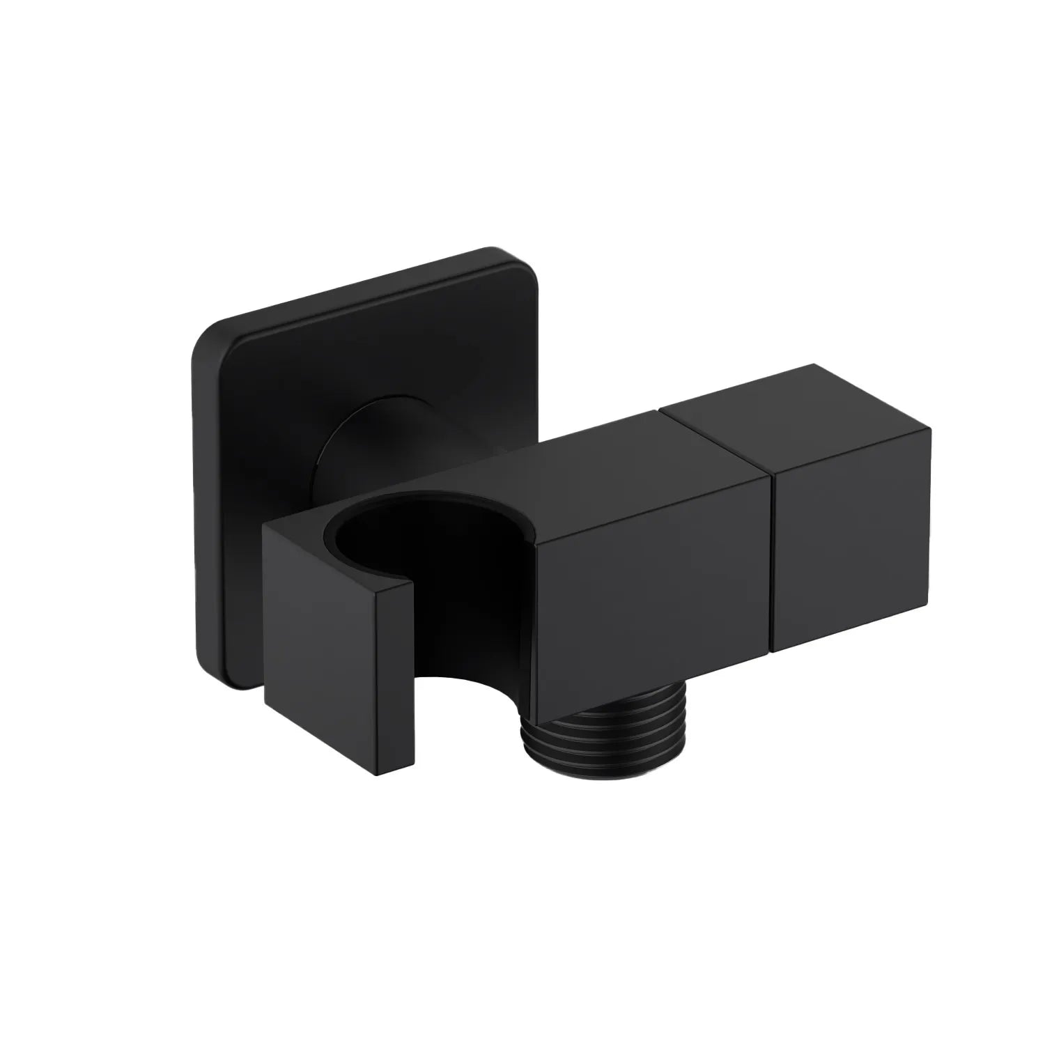 Shattaf Wall Elbow with Shower Holder and Handle – 1/2" Male Inlet & Outlet – WE11 Matte Black