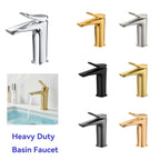 Heavy Duty Single Handle Bathroom Basin Faucet – Deck Mount Basin Mixer – AB000076