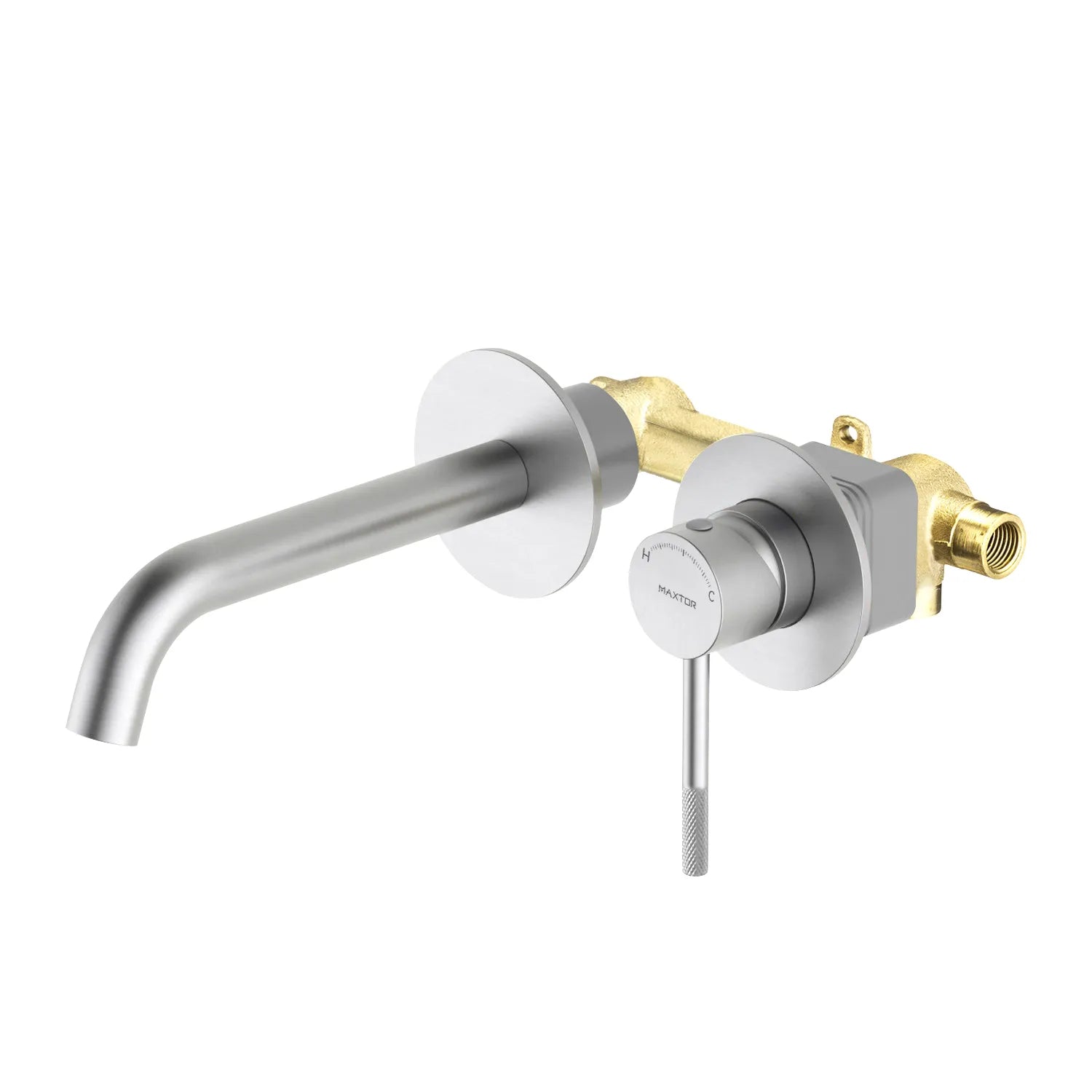 Circular Wall Concealed Basin Faucet AB002204 Brushed Nickel