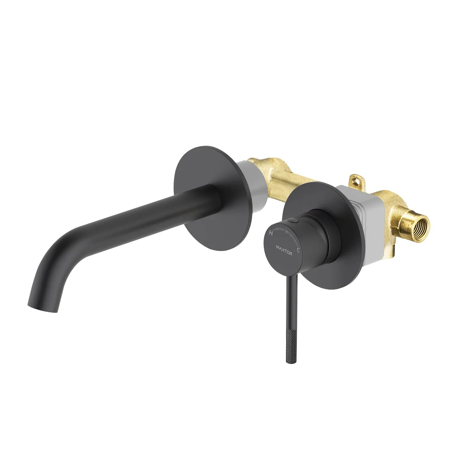 Circular Wall Concealed Basin Faucet AB002204 Matte Black