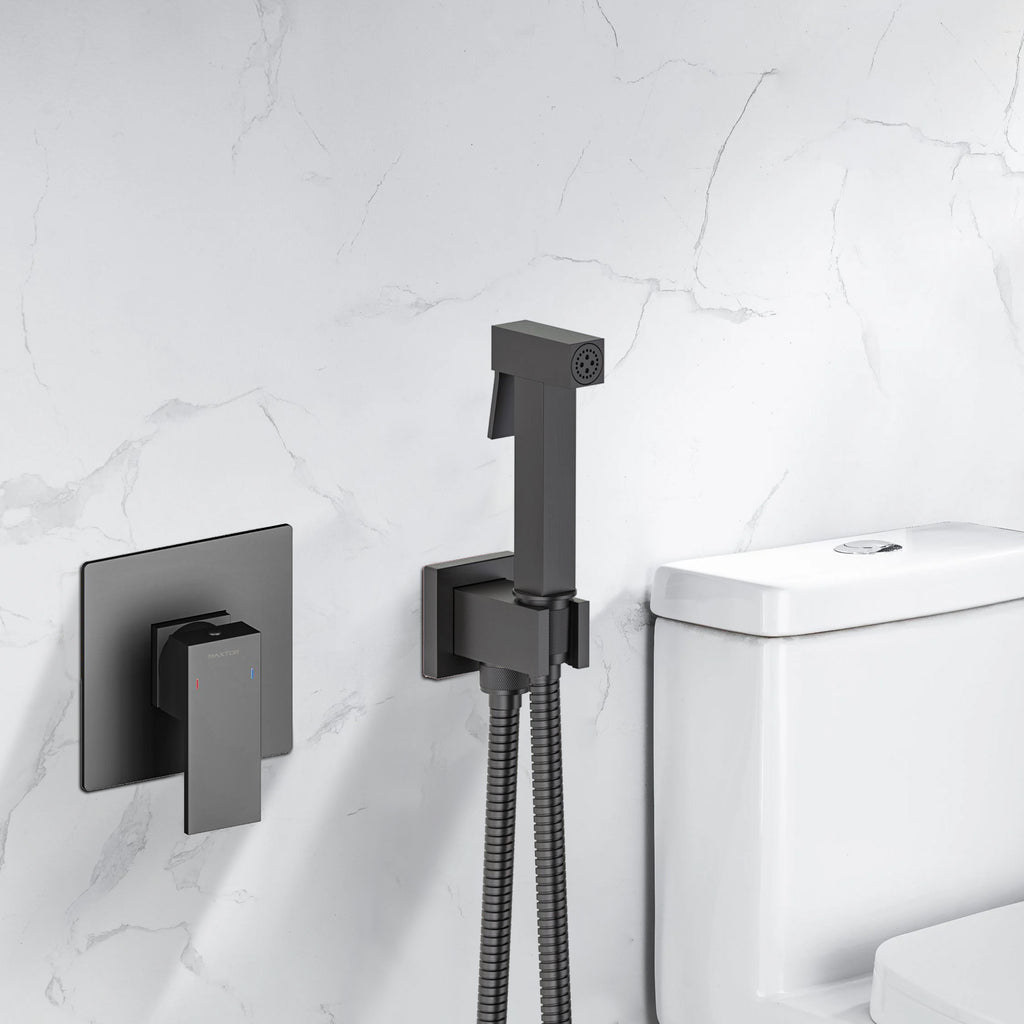 Solid Brass Toilet Spray Set with Concealed Valve – Luxury Finish Options AB040000