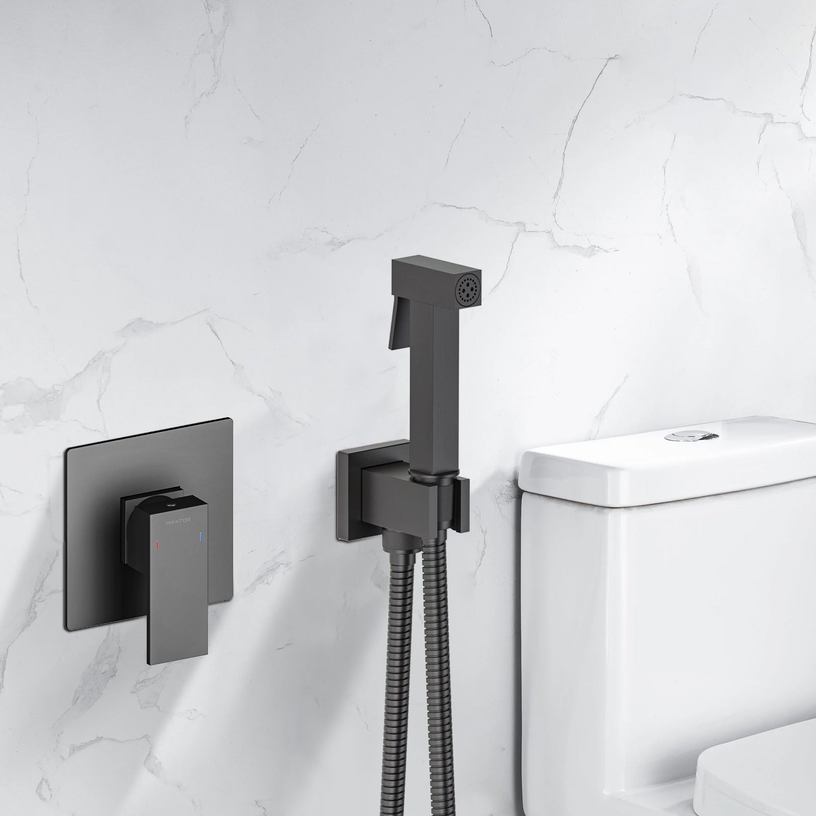 Solid Brass Toilet Spray Set with Concealed Valve – Luxury Finish Options AB040000