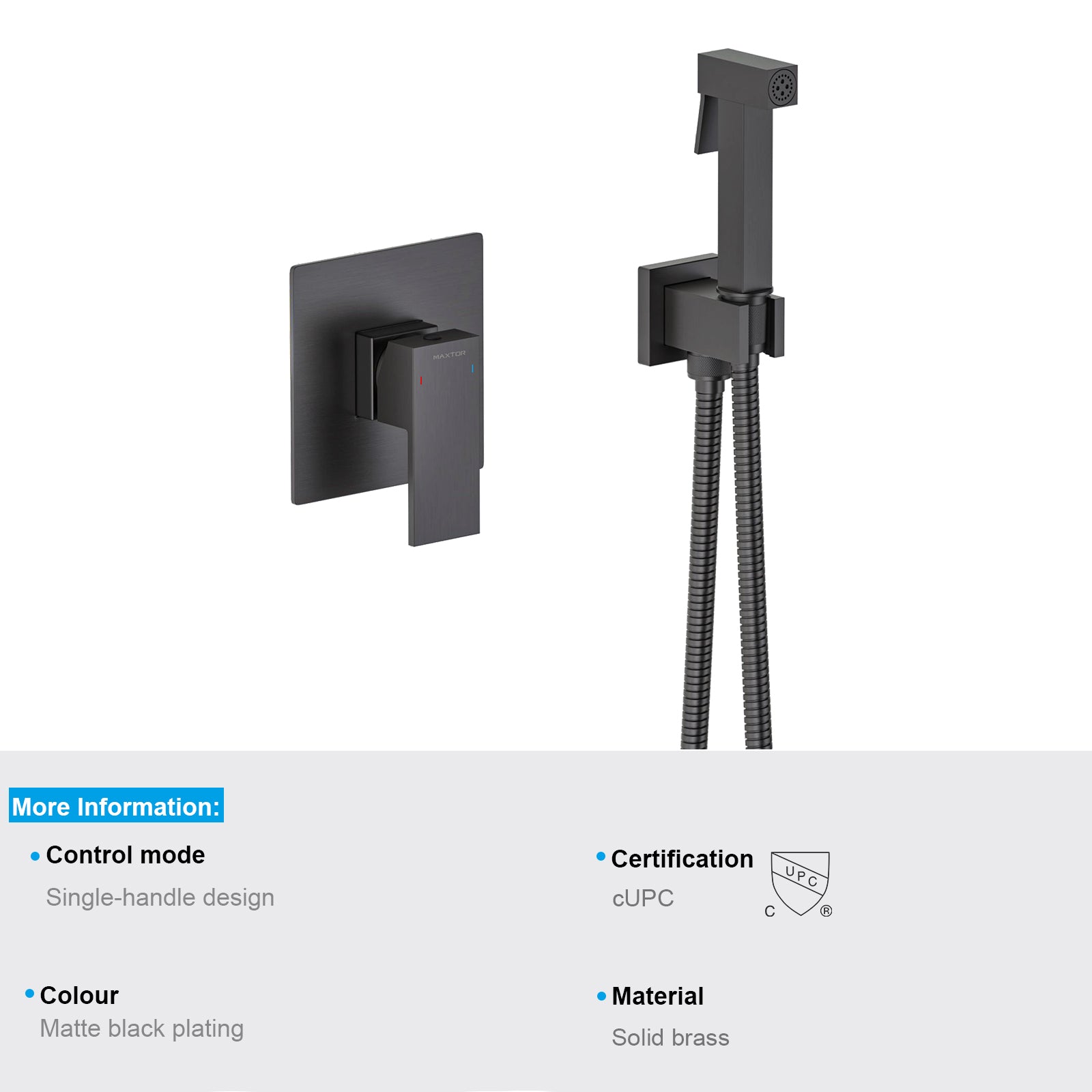 Solid Brass Toilet Spray Set with Concealed Valve – Luxury Finish Options AB040000