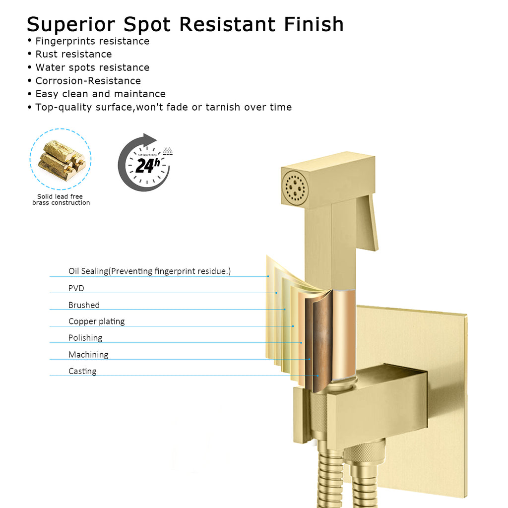 Wall Concealed Hot & Cold Water Bidet Spray Set-AB040200
